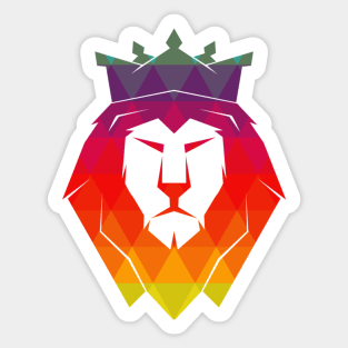 Lion printed design Sticker